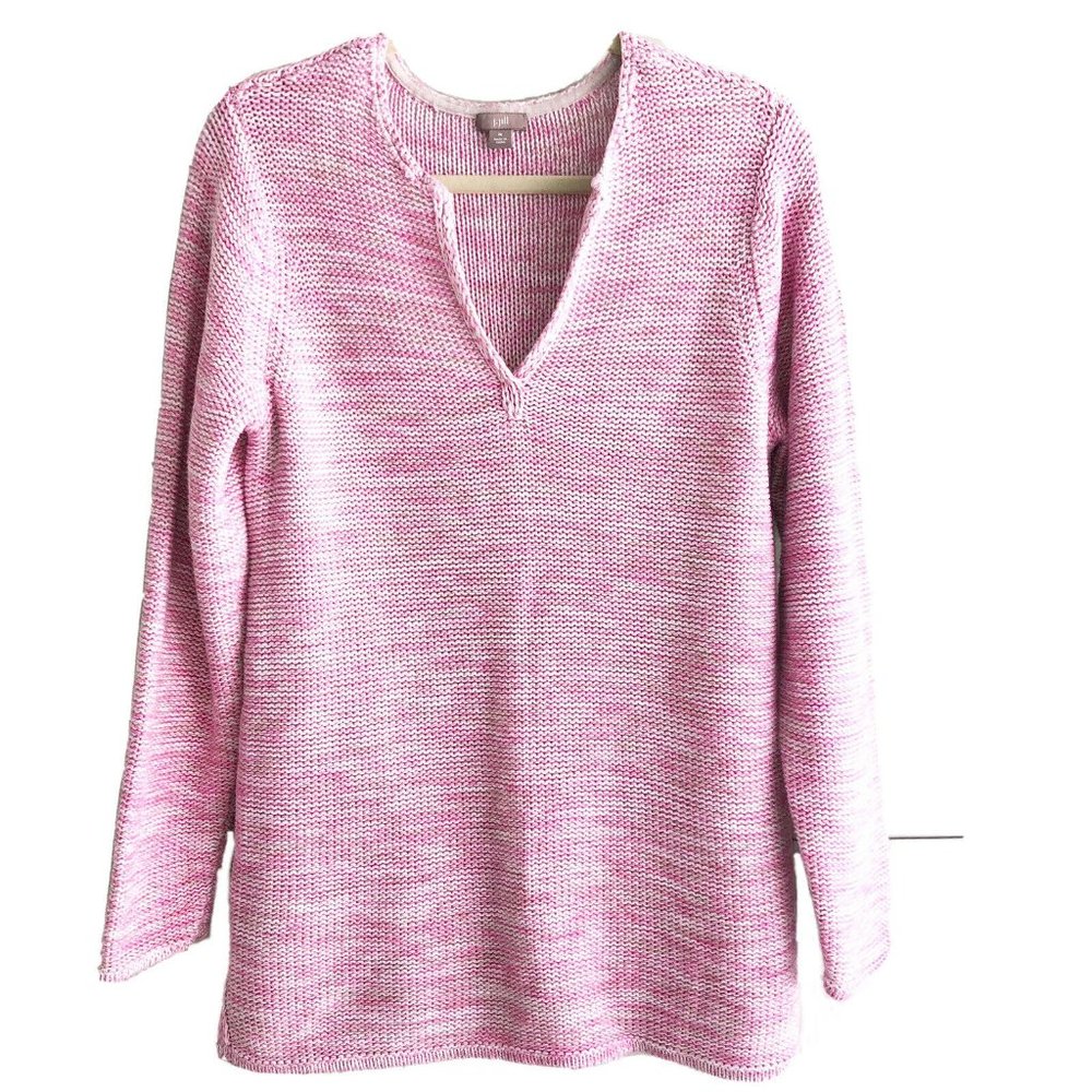 J.Jill PInk Long Sleeve Cotton Sweater M